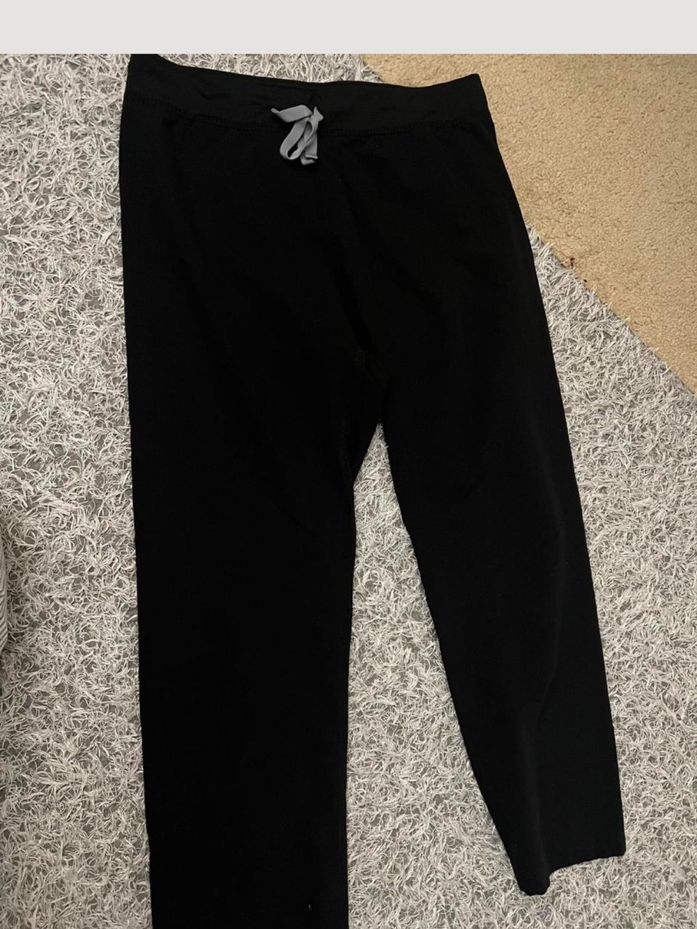 Figs Black Drawstring straight leg Pants